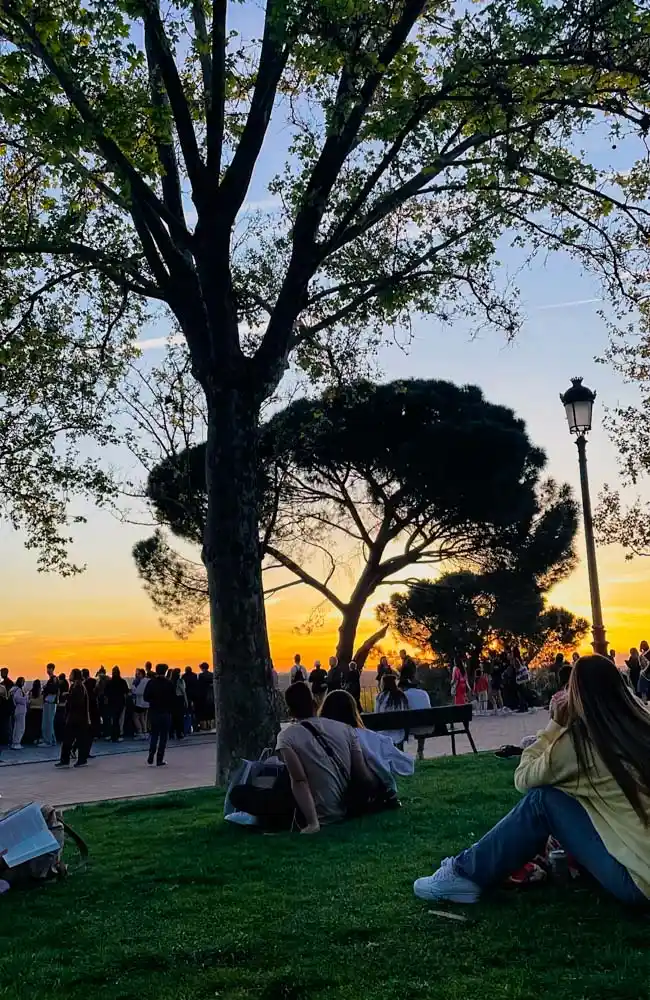 Coucher de soleil sur Madrid